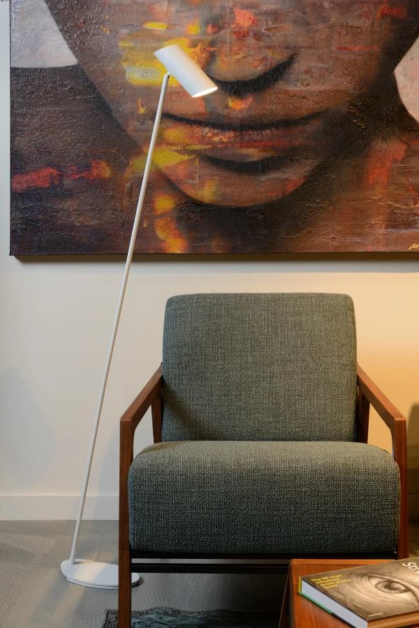 Lucide HESTER - Lampadaire / lampe de lecture - 1xGU10 - Blanc - ambiance 1